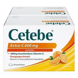 CETEBE Extra-C 600mg hochdosiertes Vitamin C mit Orangenschmack