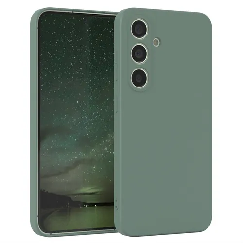 Für Samsung Galaxy S24 Handyhülle Silikon Cover Schutz Handy Case Dunkelgrün