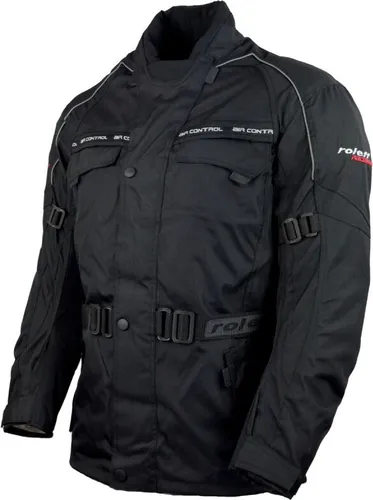 Roleff RO700 Motorradjacke – Robuste & Preiswerte Sicherheit in Schwarz (Größe XS) - Hochwertige Motorradjacke aus abriebfestem Kodrastoff 500D. Mit wasserdichter Wind-Tex® Membran und herausnehmbarem Thermofutter ideal für alle Wetterbedingungen. Sicherer Sitz dank individueller Weitenverstellung.