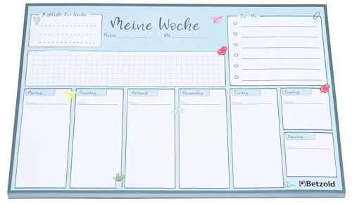 Betzold Wochenplan-Abreißblock DIN A4, 60 Seiten von Betzold