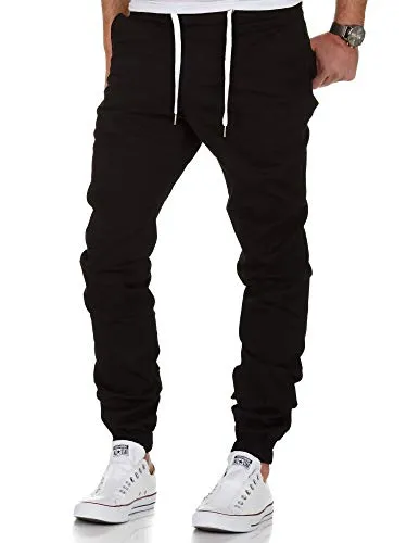 Amaci&Sons Herren Stretch Jogger Chino Jeans Hose Cargo 7002 Schwarz W31 - Herren-Jeanshosen mit flexiblem Stretchmaterial für optimalen Tragekomfort und modernen Look.
