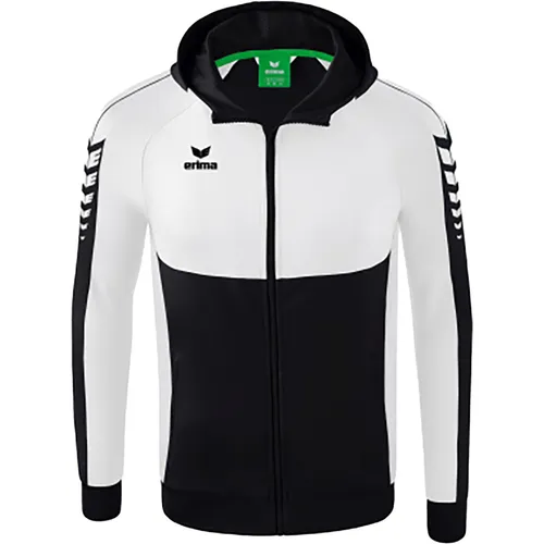 Erima Trainingsanzug Six Wings Trainingsjacke mit Kapuze XXL - Trainingsbekleidung für Handballer, aus 65% Polyester und 35% Baumwolle, bietet optimalen Tragekomfort und Bewegungsfreiheit.