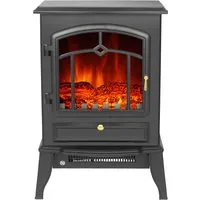 El Fuego Elektrokamin Como Schwarz mit Heizung 2 kW von El Fuego