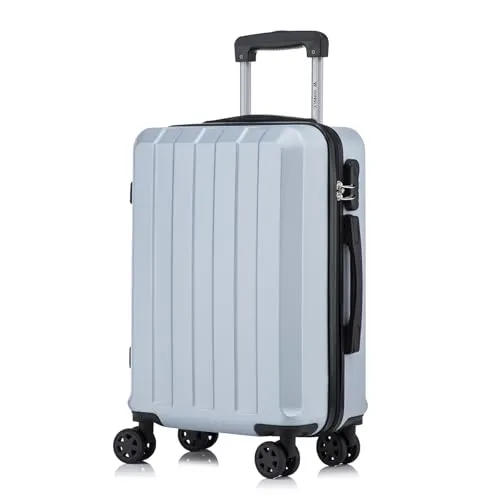 YONSLY Trolley Reisekoffer M, Silber in silber von YONSLY