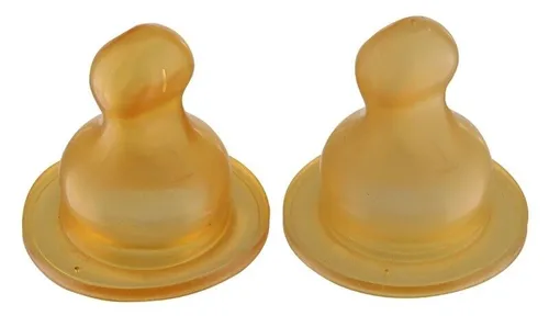 Hevea Trinksauger für Baby Fläschen (2er Pack), 3+ Mon.