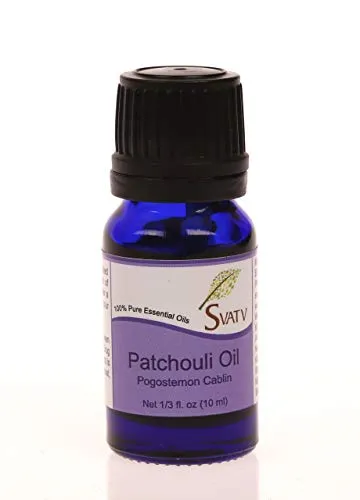 SVATV Patchouli ätherisches Öl, therapeutische Qualität, Aromatherapieöle, Duftöl für Diffusor, Yoga, Massage und Heimwerker-Körperpflege, 10 ml