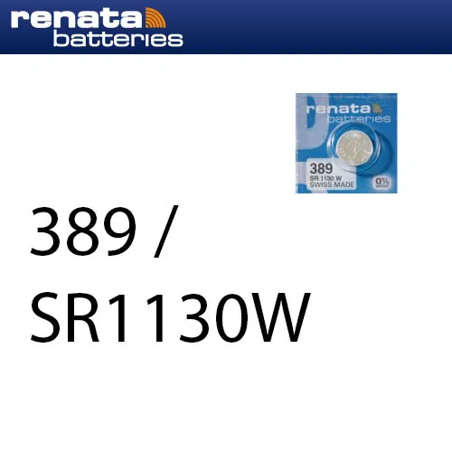 2x RENATA Uhrenbatterie 390 für Armbanduhr - Einweg-Batterien, hochwertige Knopfzellen aus der Schweiz mit 1.5 V Spannung, ideal für zuverlässige Energieversorgung Ihrer Armbanduhr.