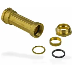 Caleffi Messing PE Rohr Reparatur Muffe 50 mm - Hochwertige Kupplung zur einfachen Verbindung von PE Rohren in Wasserinstallationen. Ideal für Sanitärtechnik und Bewässerung, robust und zuverlässig bei max. 16 bar Druck.