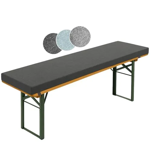 sleepling Bierbankauflage 220 x 25 x 4 cm, extra dicke Polsterung für Bierzeltgarnituren - Bankauflagen aus hochwertiger Mikrofaser mit Komfortschaum für optimalen Sitzkomfort, ideal für Indoor und Outdoor, pflegeleicht und rutschfest.