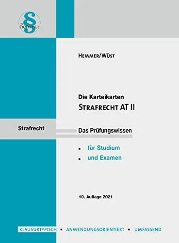 - Karten Strafrecht AT II: Das Prüfungswissen für Studium und Examen (Karteikarten - Strafrecht) 32520