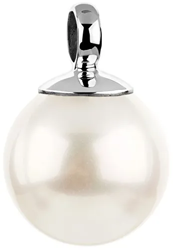 Nenalina Perlen Anhänger für Damen aus 925 Sterling Silber - Eleganter Anhänger mit 14 mm Muschelkernperle, gefertigt aus feinstem 925er-Sterling Silber, perfekt für Ketten oder Halsketten.