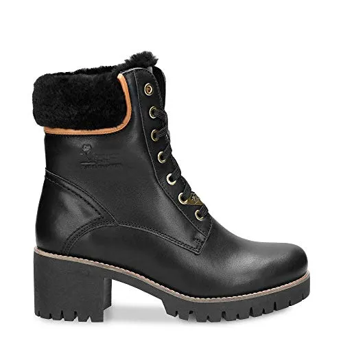 Panama Jack Damen Phoebe Igloo Travelling Springerstiefel, Schwarz, 40 EU - Wanderschuhe mit wasserfestem Nappa Hydro-Obermaterial und warmem Naturfellfutter, ideal für Outdoor-Abenteuer in jedem Wetter.