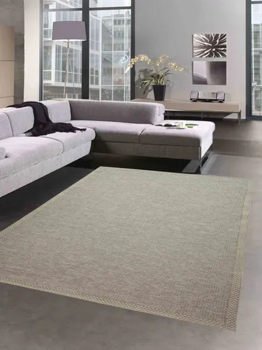 Carpetia Teppich In & Outdoor Teppich Sisal Optik Balkon Küche Terrasse beige grau, rechteckig, Höhe: 8 mm