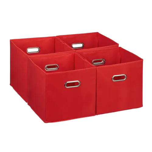Aufbewahrungsbox 4x Faltkiste 30x30x30cm Schrankbox faltbar Stoffbox Regalbox