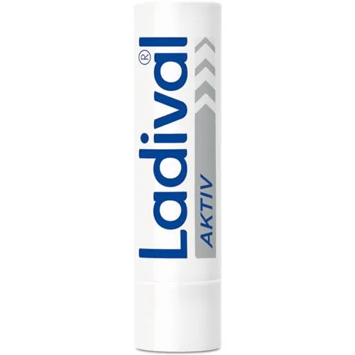Ladival Aktiv UV-Schutzstift Lippen LSF 50+: Sonnencreme für zarte Lippenhaut, mit Jojoba-Öl, wasserfest, 4,8g