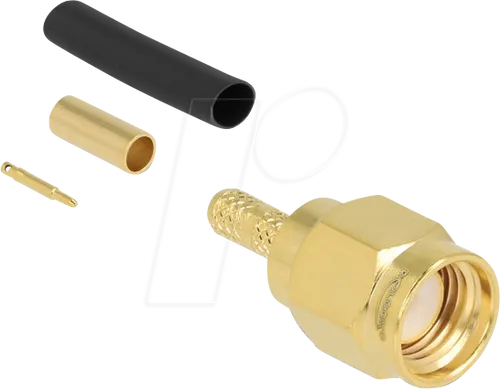 DELOCK 91780 - SMA Stecker zum Crimpen RG-174 / RG-316 mit passendem Schrumpfsc