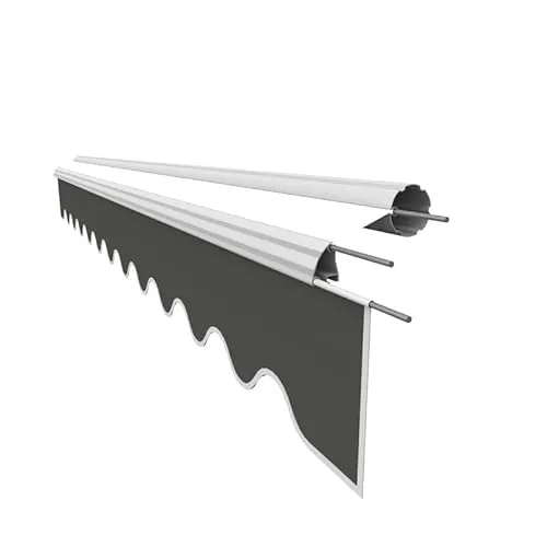 Leudus Markisen Volant Markisenbespannung Sonnenschutz Ersatzstoffe 4.85m*23cm SPD082 Sonnenmarkise fertig genäht