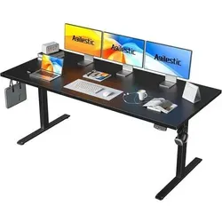 Schreibtisch höhenverstellbar elektrisch Memory Schwarz 180 x 80 cm