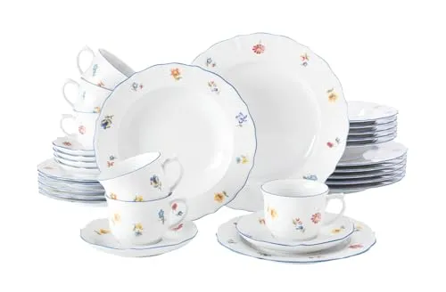 Seltmann Weiden Kombiservice 30-teilig Sonate Nostalgie in weiß von Seltmann Weiden