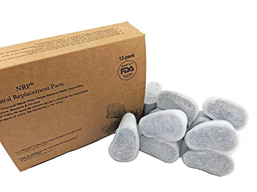 NRP 12-stück Aktivkohle Wasserfilter kompatibel für KRUPS Kaffeemaschinen F4720057, optimiert die Kaffeequalität und schützt vor Kalk