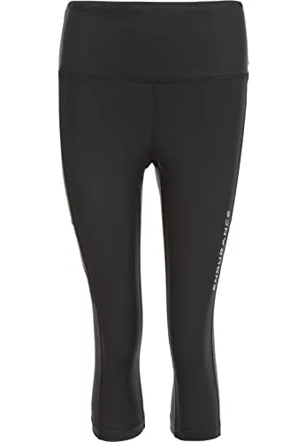 ENDURANCE Damen Tights Energy W 3/4 XQL 1001 Black 34 - 3/4-Tights für Damen mit schnelltrocknender QUICK DRY-Technologie, hohem Bund und idealer Passform. Hergestellt aus Recycling-Polyester, perfekt für Laufen und Fitness.
