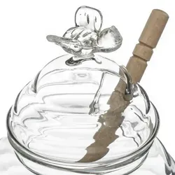 Honigglas mit Löffel Glas+Eiche von 5five Simply Smart