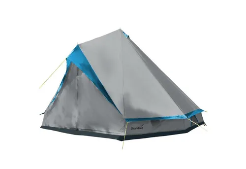 Skandika Tipi Comanche 400 Zelt für 8 Personen - Geräumiges Outdoor Tipi für bis zu 8 Personen mit 2,5 m Stehhöhe und abnehmbarem Zeltboden für flexible Nutzung. Ideal für Camping, Festivals und Partys.
