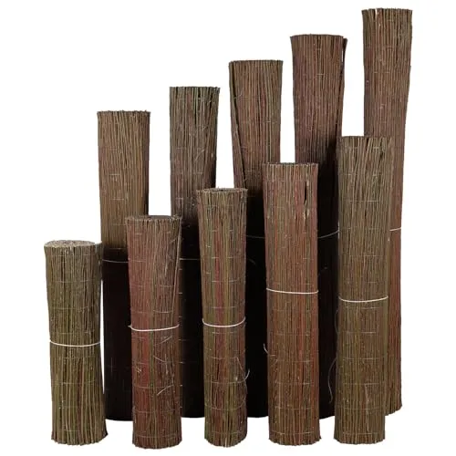 H4L Weidenmatte Sichtschutz Zaun 80cm x 3m - Gartensichtschutz aus witterungsbeständiger Weide, ideal als Sichtschutz und Windschutz, bietet natürliche Holzoptik und vielseitige Gestaltungsmöglichkeiten.
