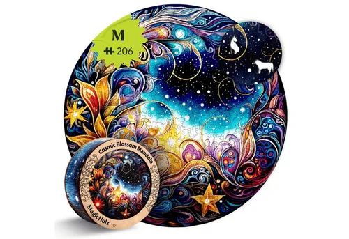 MagicHolz Puzzle MagicHolz Kosmische Blüten Mandala Holzpuzzle, 554 Puzzleteile