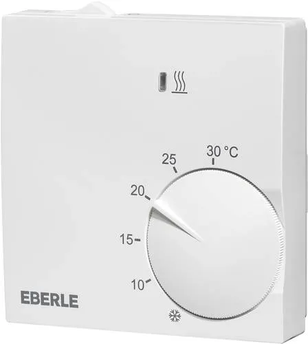 Eberle Controls RTR-S 6202-6 Raumtemperaturegler extra flach - Thermostat für 230V Heizung, extra flach mit nur 18,5 mm Aufbauhöhe. Ideal für elegante Wandmontage und vielseitig einsetzbar bei verschiedenen Heizsystemen.