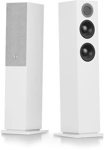 Audio Pro Streaming-Lautsprecher A48 - Kabelloses Paar - Lautsprecher & Subwoofer, kabellose Konnektivität für flexibles Streaming und beeindruckenden Klang in elegantem Design.