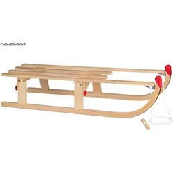 Nijdam Faltschlitten aus Buchenholz 110 cm – Beige, bis 90 kg belastbar