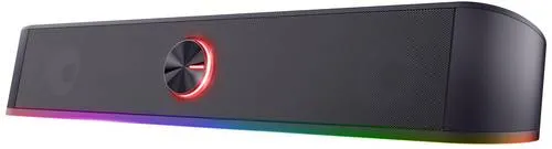 Trust GXT 619 Thorne PC-Lautsprecher USB 6W Schwarz - PC-Lautsprecher mit hochwertigem Stereoklang und 12 W Spitzenleistung. Platzsparendes Design und RGB-Beleuchtung in 6 Modi sorgen für ein stimmungsvolles Entertainment-Setup.