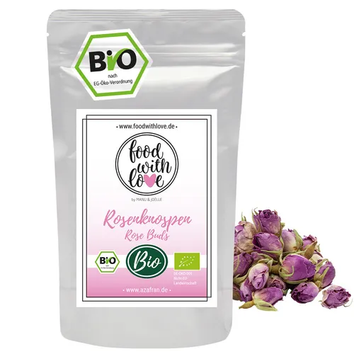BIO Rosenknospen pink, Rosen als Tee getrocknet 125g in pink von Azafran