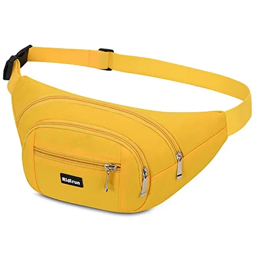 wasserdichte Bauchtasche Gürteltasche Hüfttasche für Damen und Herren,3 Reißverschluss Taschen Wandern Outdoor Sport Hüfttasche Urlaub Geld Pouch Pack