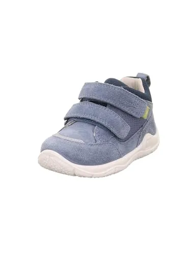 Superfit Universe Klettschuh in Blau, Gr. 22 - Stylischer Hightop Sneakers aus Veloursleder für Kinder, mit doppeltem Klettverschluss für einfaches An- und Ausziehen und herausnehmbarer Innensohle für optimale Passform.