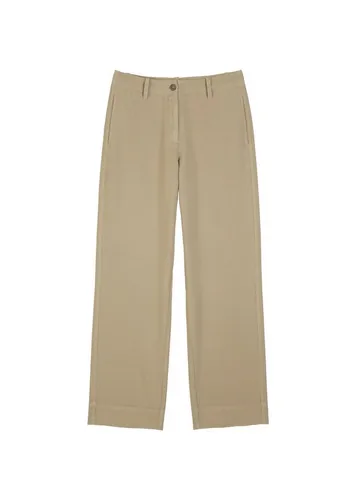 Chinohose MARC O'POLO aus Baumwolle-Leinen-Mix - Trachtenmode: Bequeme Wide Leg Pants aus hochwertigem Baumwolle-Leinen-Mix in beige (summer sand) für einen lässigen Look – ideal für Büro und Freizeit.