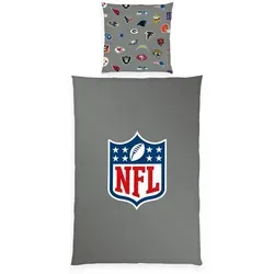 Herding Renforcé Wende Bettwäsche NFL American Football - 2-teiliges Bettwäsche-Set in 135x200cm mit coolem NFL-Design, ideal für Football-Fans! Hergestellt aus 100% Baumwolle für höchsten Schlafkomfort und mit praktischem Reißverschluss für einfaches Beziehen.