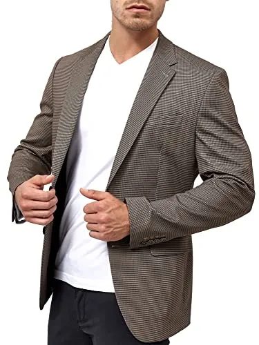 JEFF Herren Oscar Sakko mit Stretch | Stilvolles Anzugjackett im Fischgrätenmuster, Größe 52 - Elegantes 2-Knopf Sakko mit schmalem Revers und Rückenschlitz für optimale Bewegungsfreiheit. Ideal für jeden Anlass und sorgt für einen geschmackvollen Auftritt. Hochwertige Verarbeitung und moderne Designs garantieren Qualität.