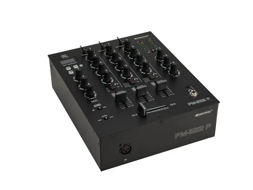 OMNITRONIC PM-322P 3-Kanal-DJ-Mixer mit Bluetooth und USB-Player - DJ-Mixer mit Bluetooth-Funktion und USB-Player, ideal für kreative Sets und kabelloses Streaming bei Events.