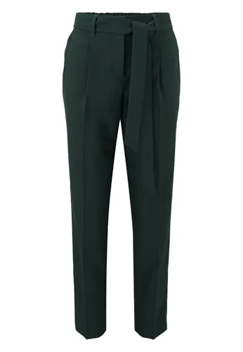 zero Damen Stoffhose mit Gürtel 28 Inch 34, Green Forest