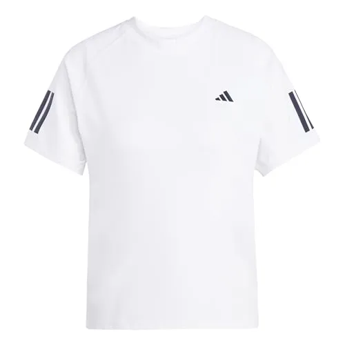 ADIDAS Damen Shirt Club 3-Streifen Tennis Climacool - T-Shirts für Damen, ideal für Tennis mit CLIMACOOL Technologie für optimale Feuchtigkeitsregulierung und frisches Tragegefühl. Hergestellt aus 70% recycelten Materialien.