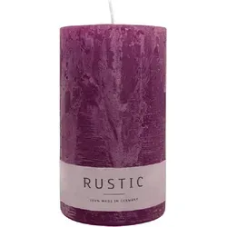 RUSTIC-Stumpenkerze Erika, WENZEL, 140/80 mm, Brenndauer ca. 76h, selbstverlöschend