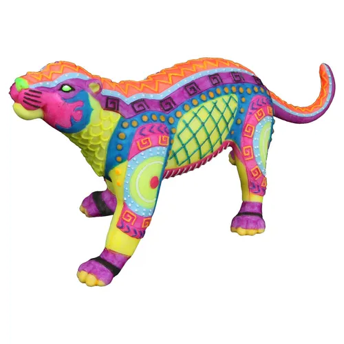 Europet-Bernina Aquariendeko Dia de los Muertos Jaguar - Aquarium-Dekoration mit Glow-in-the-Dark Effekt, ideal für Süßwasser- und Salzwasseraquarien, sorgt für lebendige Farben und schädigt nicht das biologische Gleichgewicht.