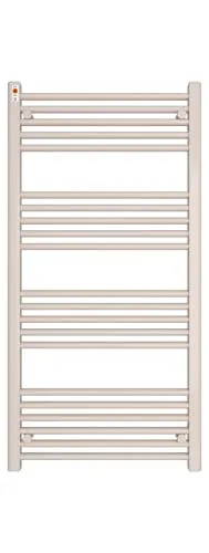 MERT Austausch Badheizkörper weiß, 600x1200 mm - Effiziente Wärmeleistung - Heizkörper für Zentralheizung, Elektro- und Mischbetrieb. Mit 576 Watt Wärmeleistung bei 75°C, inklusive Wandhalterungen und Entlüftungsstopfen.