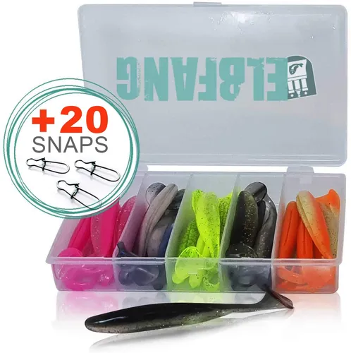 ✅ELBFANG Gummifisch Zander Set | Hecht Barsch Gummiköder Köder 11cm Angeln