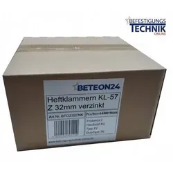 Heftklammer Z 32 CNKHA 32mm verzinkt für Prebena 4C-Z50 - Zubehör für Elektrowerkzeug, 70 Stück Meißelspitzen-Heftklammern, ideal für Gestellbau und Innenausbau, aus verzinktem Stahl für hohe Haltbarkeit.