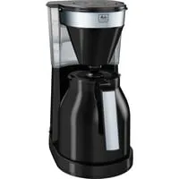 Melitta 1023-08 EasyTop Therm Filterkaffeemaschine - Kaffeemaschine mit edlen Edelstahl-Applikationen, 1l Thermoskanne für ca. 8 Tassen, einfache Handhabung und spülmaschinengeeigneter Schwenkfilter.