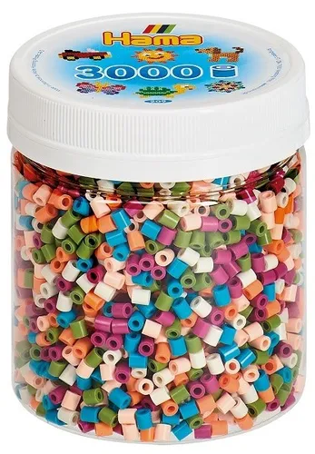 HAMA BÜGELPERLEN DOSE MIT 3000 STÜCK IN 6 FARBEN NEU OVP