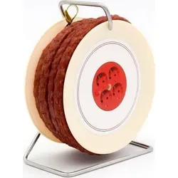 WURSTBARON® Wurst Kabeltrommel 35m nach Krakauer Art - Geschenkkörbe & Geschenksortimente, geräucherte Salami aus Rind und Schwein, ideal als Vatertagsgeschenk oder für Geburtstagsfeiern.